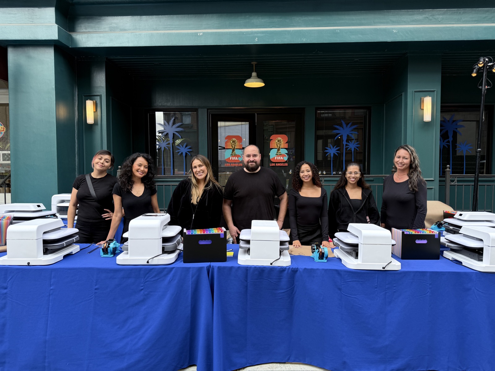 Heat press and DTF production table for Screen Printing At Events